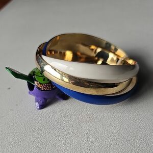 Women's High Polished Trinity Bangle Bracelet